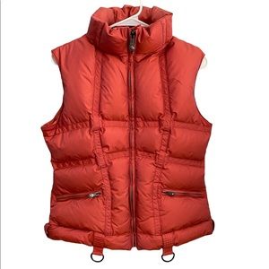 JOS Snow Prime Duck Down Orange Puffer Ski Vest Size 2